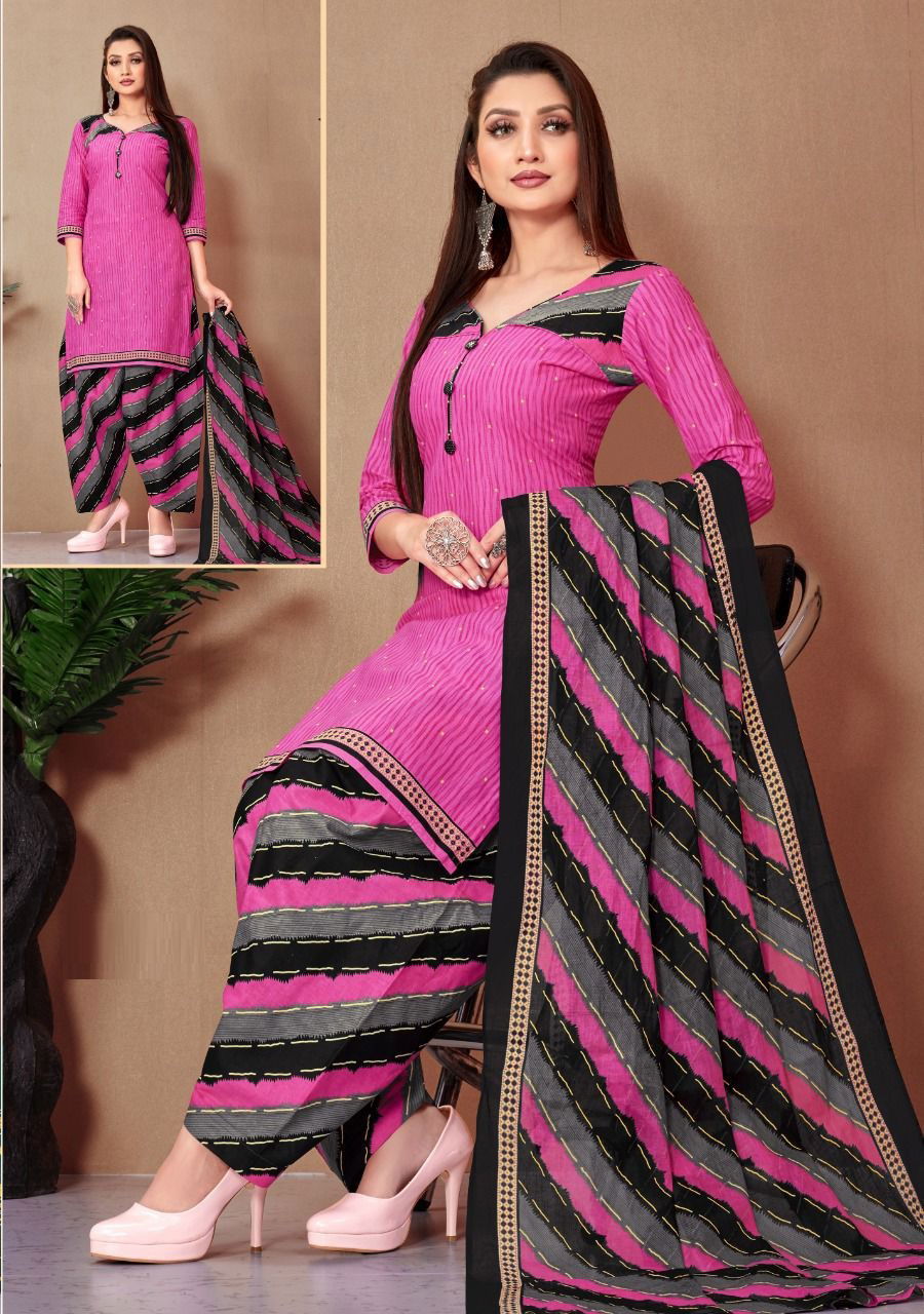 K Cotton Rangoli Patiyala 3 Fancy Casual Daily Wear Cotton Printed Dress Material Collection